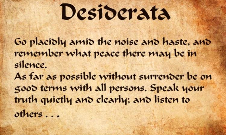Desiderata